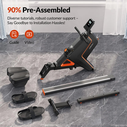 Magnetic Rowing Machine – UTRYUP R05/R10 with 16 Resistance Levels, Bluetooth App, and Quiet Foldable Design