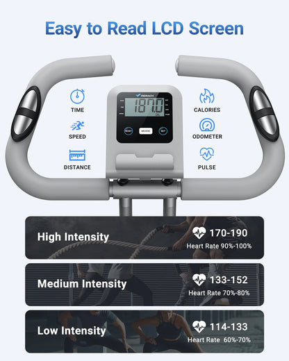 4-in-1 Foldable Exercise Bike – Upright & Recumbent Modes with 16 Resistance Levels, LCD Monitor, and Pulse Sensors