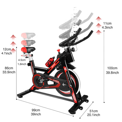 Stationary Exercise Bike – Adjustable Resistance Ergometer with LCD Display, Pulse Sensors, and 150kg Capacity
