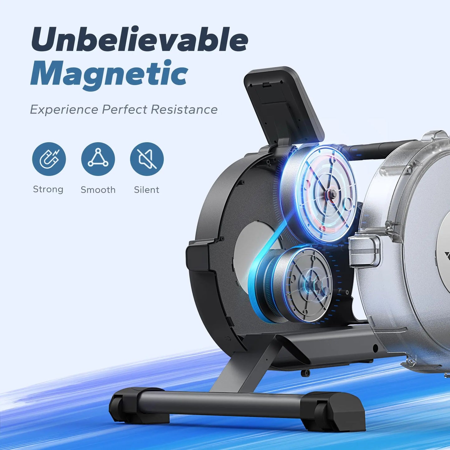 Magnetic Rowing Machine – 16-Level Quiet Resistance with Dual Slide Rail, App Integration, and 350lb Capacity