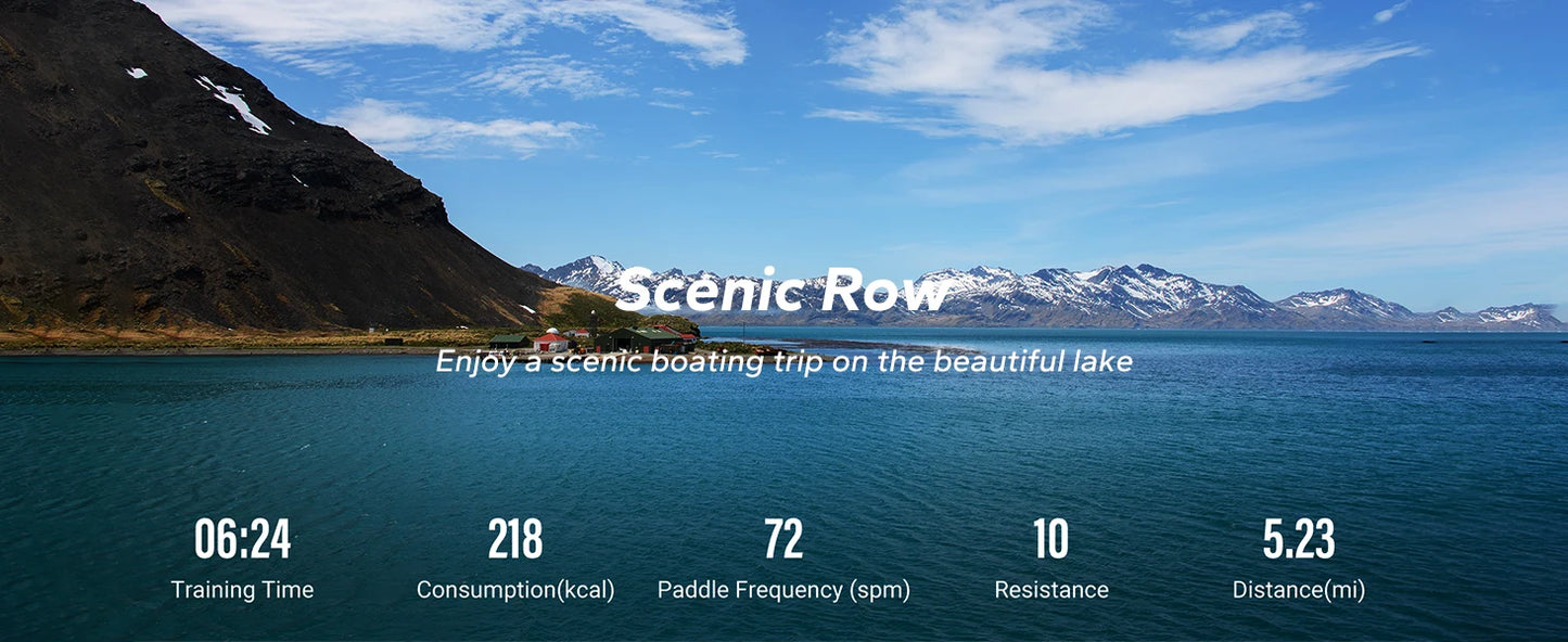 Magnetic Rowing Machine – 16-Level Quiet Resistance with Dual Slide Rail, App Integration, and 350lb Capacity