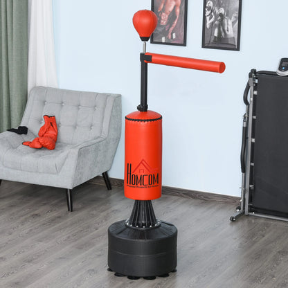 Freestanding Punching Bag with Rotating Bar – Adjustable Height Boxing Trainer for Reflex, Agility, and Precision
