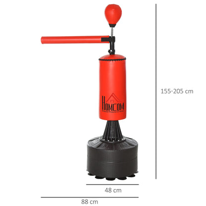 Freestanding Punching Bag with Rotating Bar – Adjustable Height Boxing Trainer for Reflex, Agility, and Precision