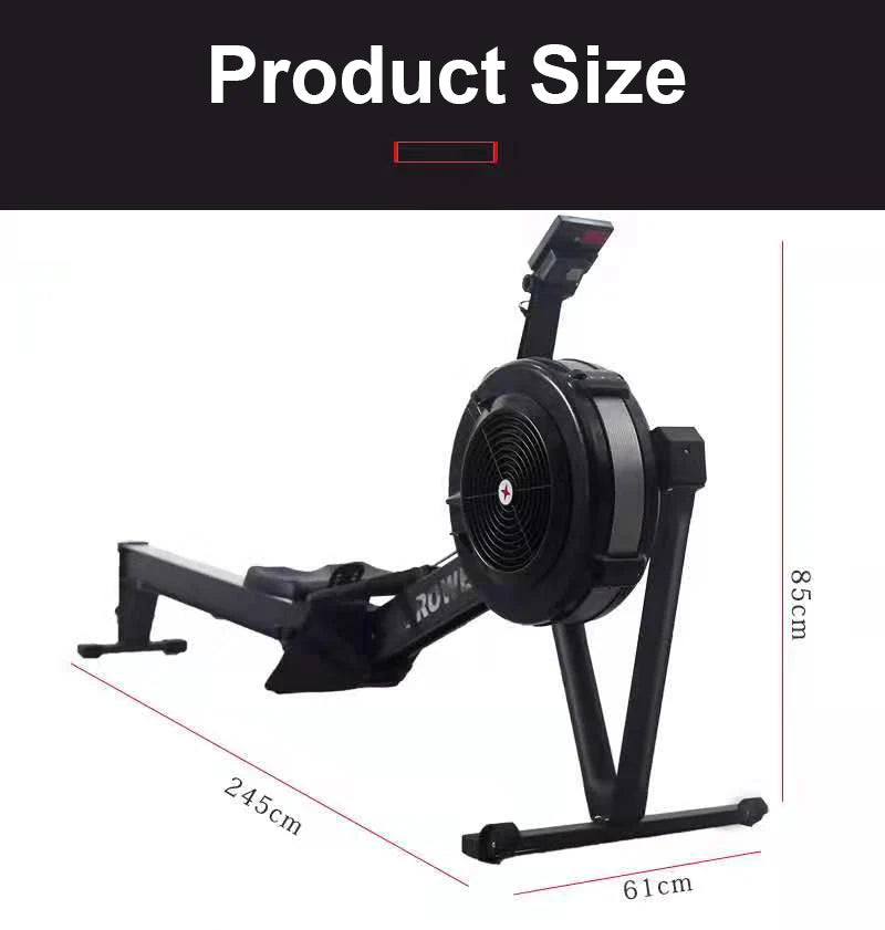 Wind Resistance Rowing Machine – Commercial-Grade Foldable Rower for Home & Gym, 200kg Capacity