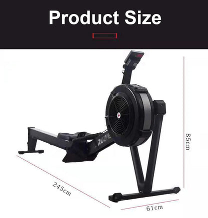 Wind Resistance Rowing Machine – Commercial-Grade Foldable Rower for Home & Gym, 200kg Capacity