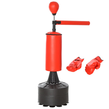 Freestanding Punching Bag with Rotating Bar – Adjustable Height Boxing Trainer for Reflex, Agility, and Precision