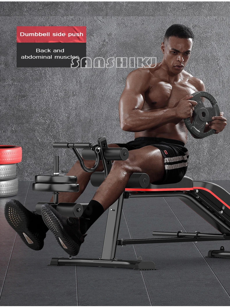Multi-Function Weightlifting Bench – Adjustable Fitness Bench for Dumbbell Training, Roman Chair, and Core Workouts