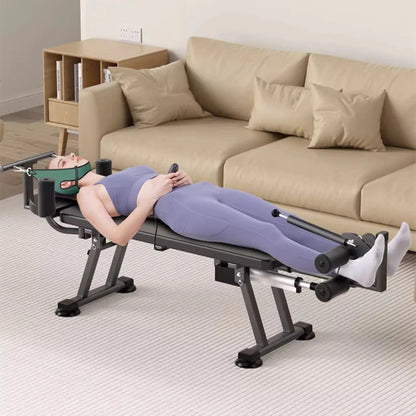 Electric Spine Traction Table – Cervical & Lumbar Stretching Device, Inversion Table for Pain Relief & Height Increase (880 lbs Capacity)