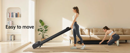 Walking Pad Treadmill with Incline – Under-Desk Folding Treadmill with Handrails, Quiet Motor & LED Display for Home/Office