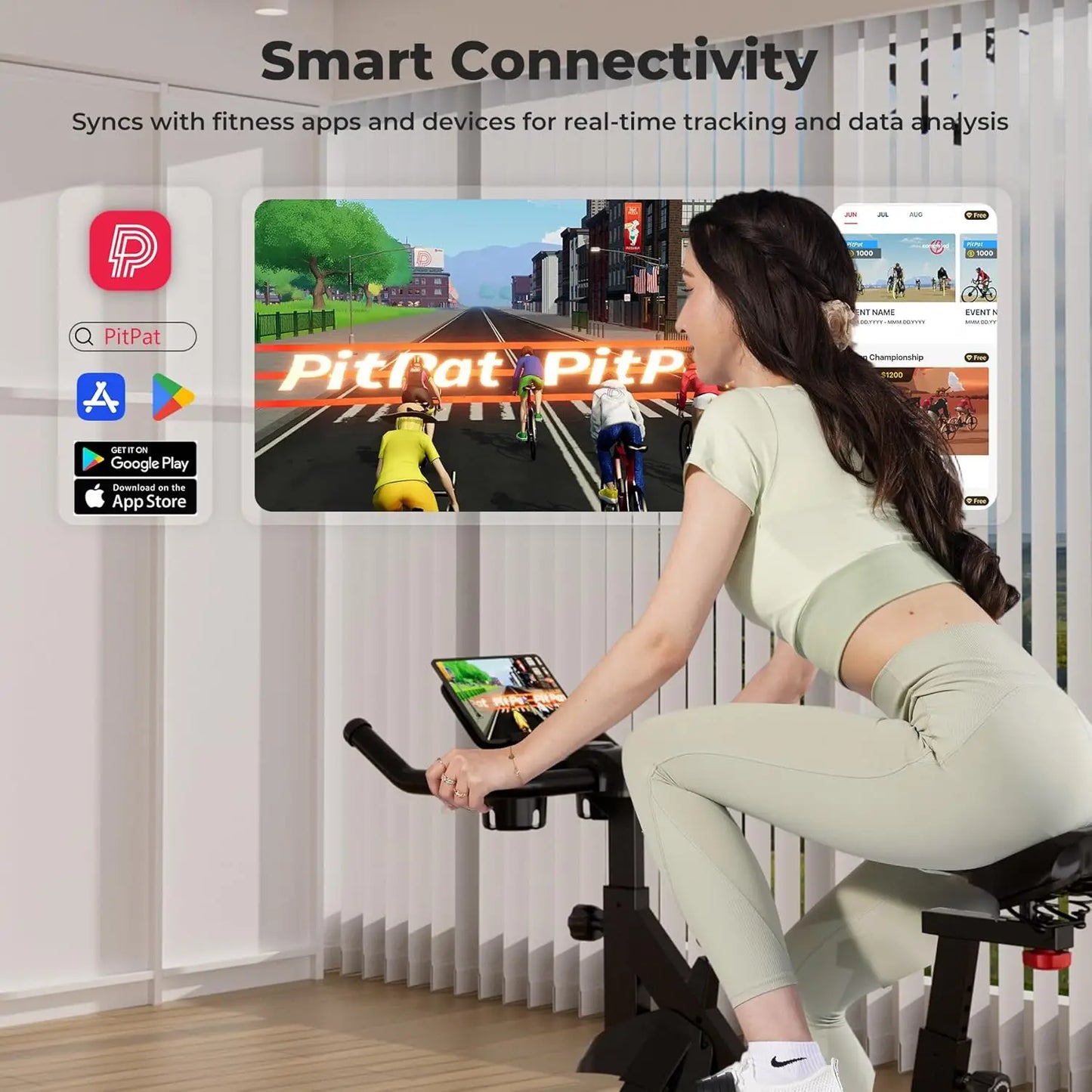 Magnetic Exercise Bike – Adjustable Resistance Ergometer with LCD Display, Quiet Belt Drive, and 100kg Capacity