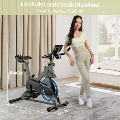 Magnetic Exercise Bike – Adjustable Resistance Ergometer with LCD Display, Quiet Belt Drive, and 100kg Capacity