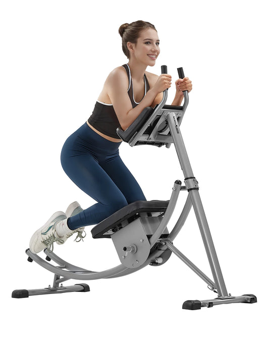 Ab Workout Machine – 440lb Capacity Core Trainer with Curved Track, Adjustable Resistance, and Foldable Design