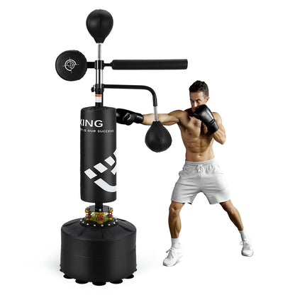 5-in-1 Punching Bag with Stand – Freestanding Boxing Trainer with Speed Balls, Reflex Bar, Target Pad, and Adjustable Height