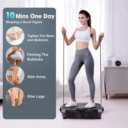 Vibration Plate Exercise Machine – Full Body Workout Platform for Weight Loss & Lymphatic Drainage, 400 lbs Capacity