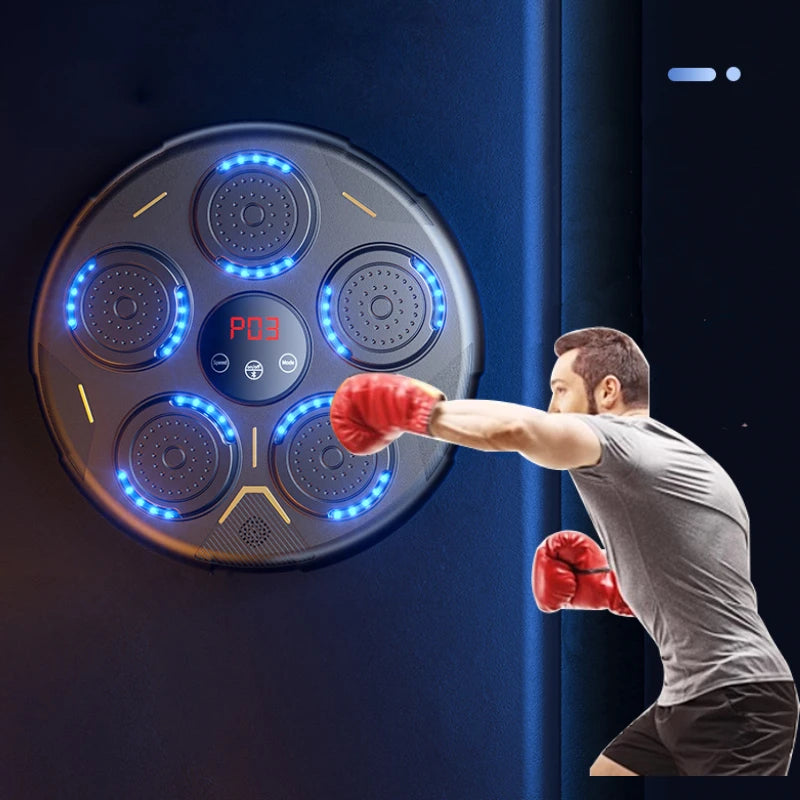 Boxing Reflex Trainer with LED Lights & Music – Interactive Reaction Training Machine for Kids & Adults