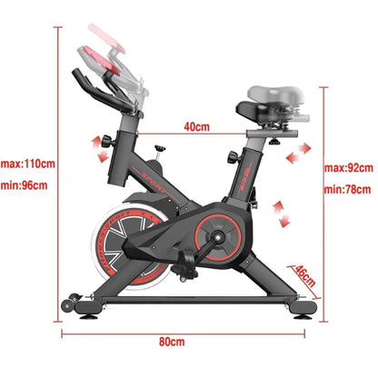 Professional Spinning Exercise Bike – Ergometric Indoor Fitness Bicycle with Adjustable Resistance & LCD Monitor (265 lbs Capacity)