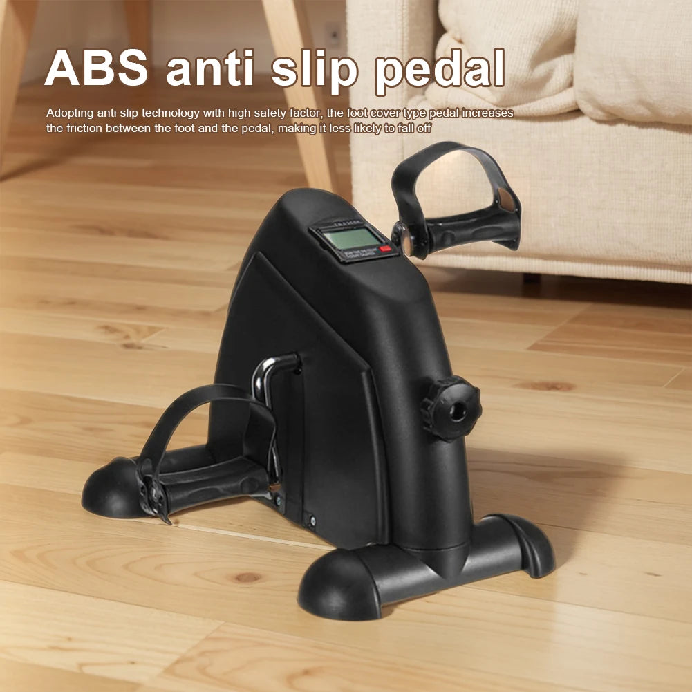 Mini Exercise Bike – Under Desk Pedal Exerciser for Arms & Legs, Adjustable Resistance, Foldable Compact Design