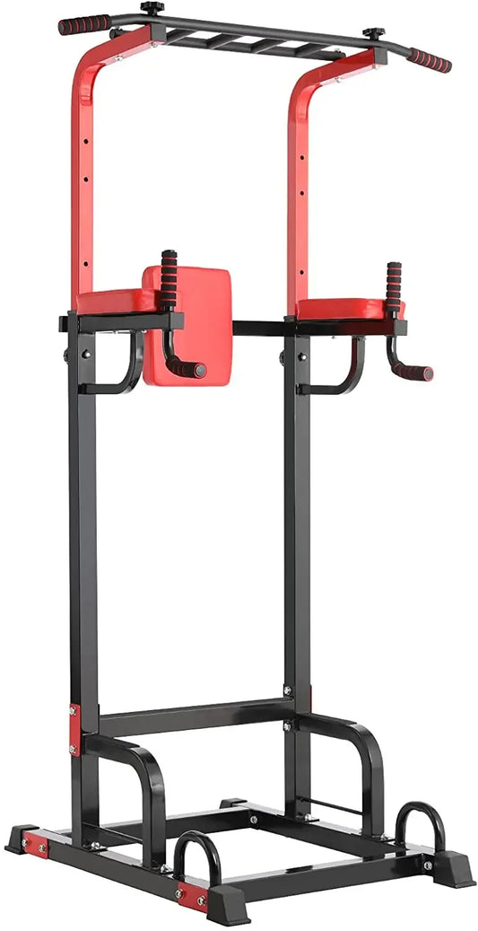 Power Tower Pull-Up Bar Station – Adjustable Dip Station & Multi-Function Strength Training Equipment (440 lbs Capacity)