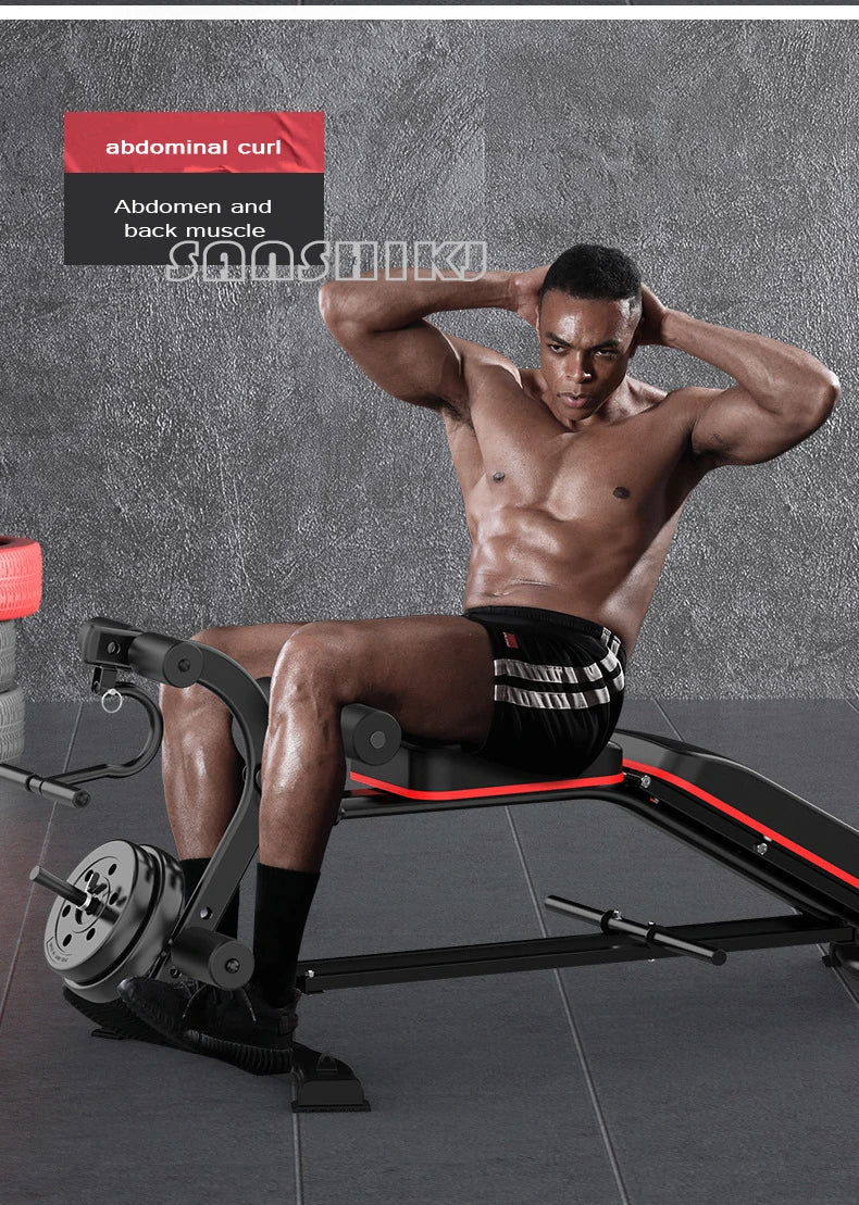 Multi-Function Weightlifting Bench – Adjustable Fitness Bench for Dumbbell Training, Roman Chair, and Core Workouts