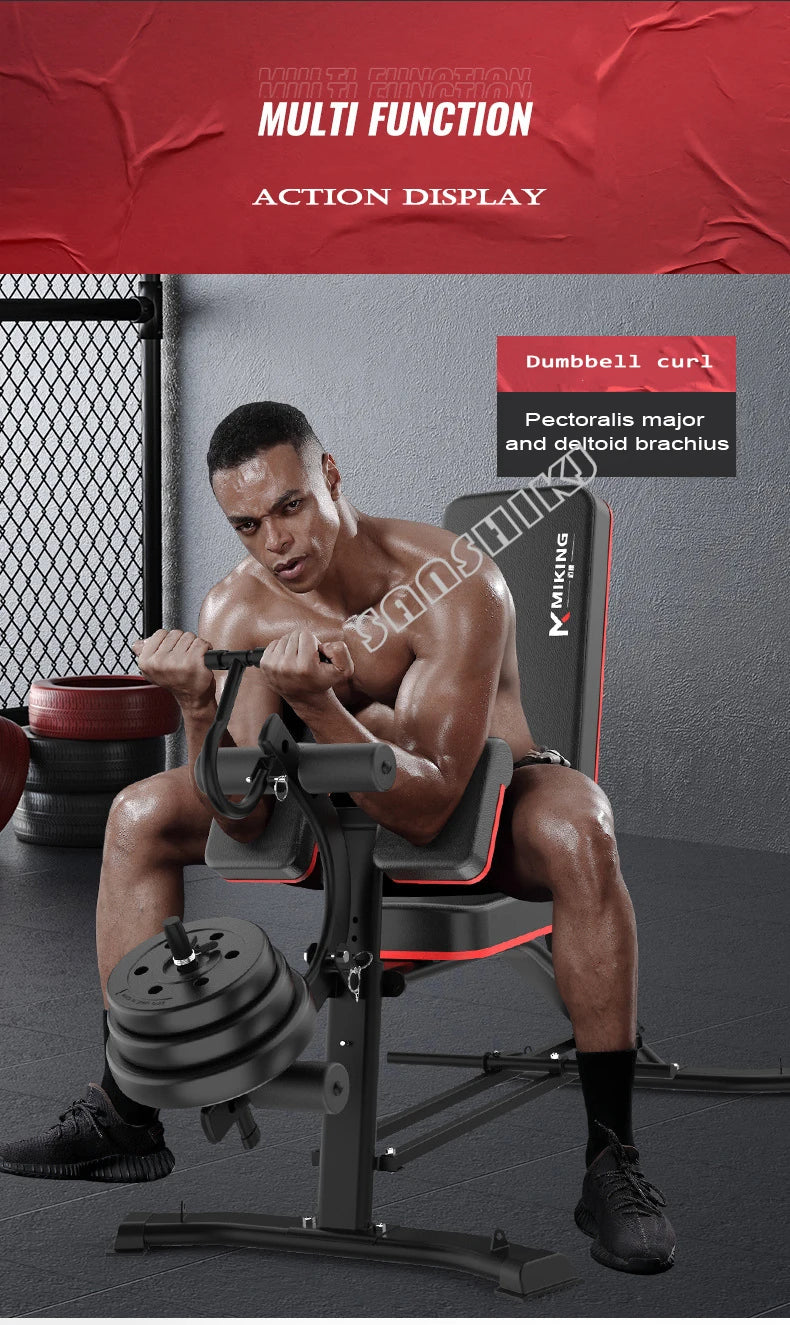 Multi-Function Weightlifting Bench – Adjustable Fitness Bench for Dumbbell Training, Roman Chair, and Core Workouts