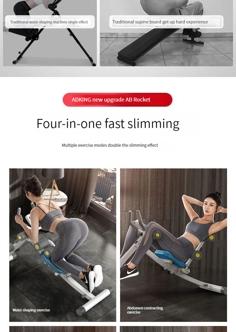 Abdominal Waist Trainer – Foldable Supine Board with LED Monitor, Adjustable Levels, and Multi-Function Design