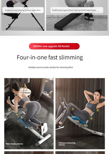 Abdominal Waist Trainer – Foldable Supine Board with LED Monitor, Adjustable Levels, and Multi-Function Design