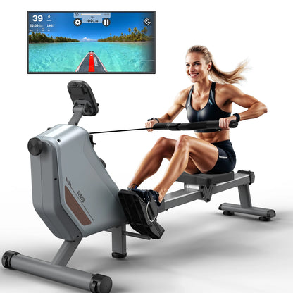 Magnetic Rowing Machine – Foldable RM3 Rower with 16 Resistance Levels, Bluetooth, and 150kg Capacity