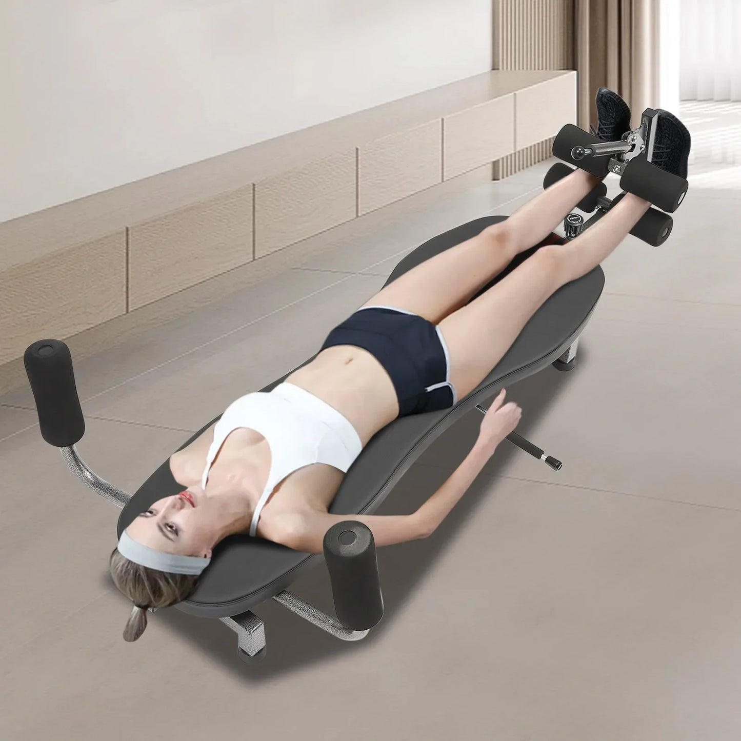 Back Stretch Decompression Bench – Inversion Workout Bench for Lumbar Relief & Home Fitness, 330 lbs Capacity