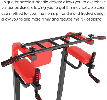 Power Tower Pull-Up Bar Station – Adjustable Dip Station & Multi-Function Strength Training Equipment (440 lbs Capacity)