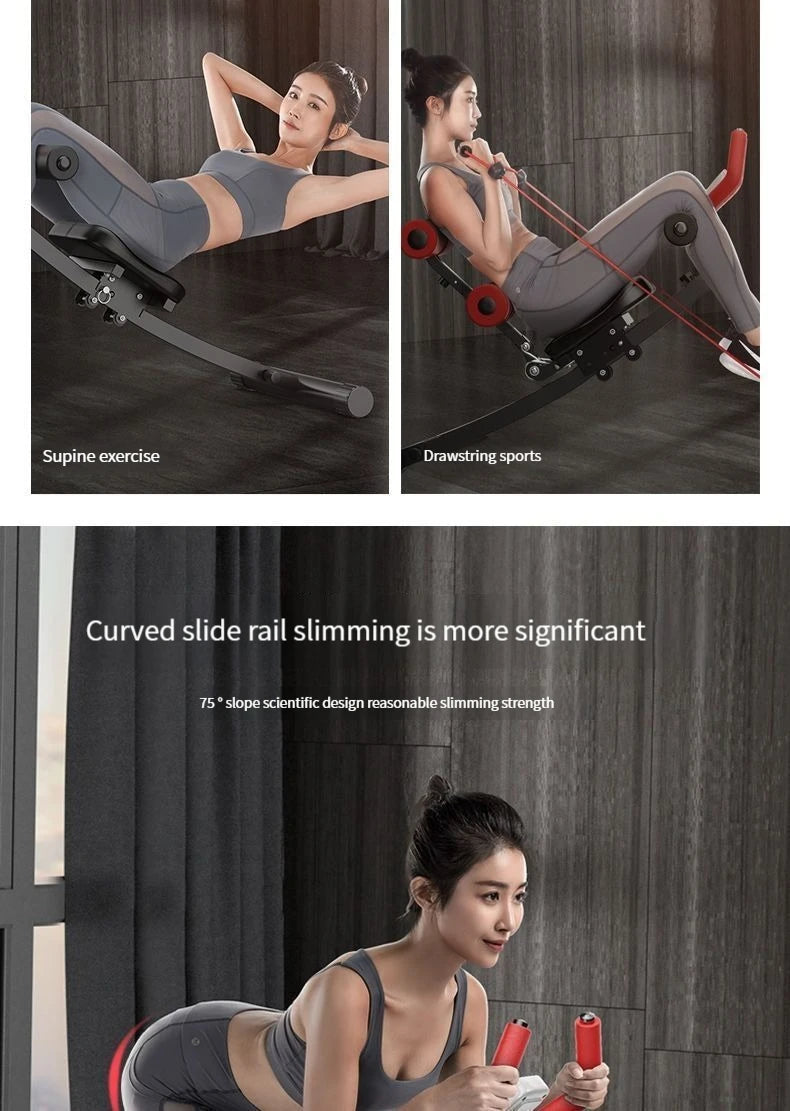 Abdominal Waist Trainer – Foldable Supine Board with LED Monitor, Adjustable Levels, and Multi-Function Design