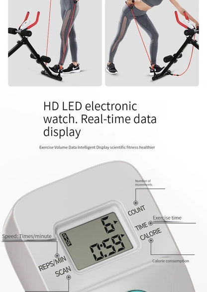 Abdominal Waist Trainer – Foldable Supine Board with LED Monitor, Adjustable Levels, and Multi-Function Design