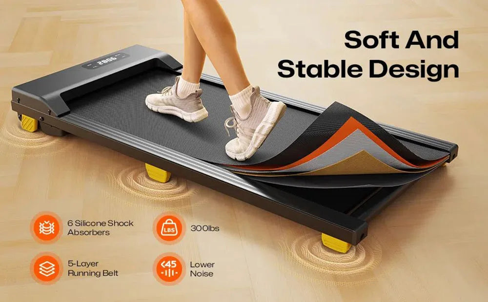 Walking Pad Treadmill – Compact Under-Desk Treadmill with 9% Incline, LED Display & Remote Control