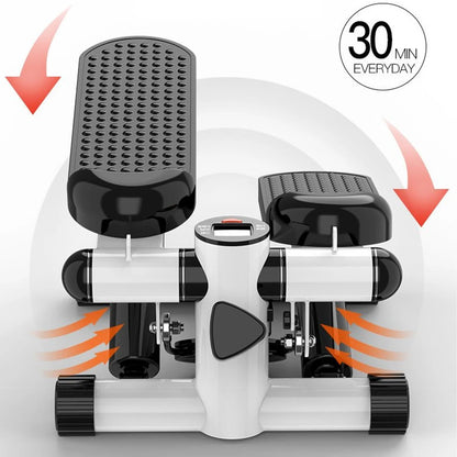 Mini Twist Stepper – Compact Pedal Stepper with Resistance Bands, LED Display, and 120kg Capacity