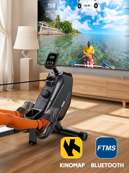 Magnetic Rowing Machine – Foldable RM3 Rower with 16 Resistance Levels, Bluetooth, and 150kg Capacity