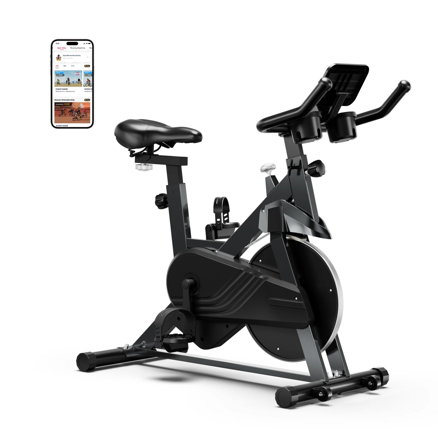 Magnetic Exercise Bike – Adjustable Resistance Ergometer with LCD Display, Quiet Belt Drive, and 100kg Capacity
