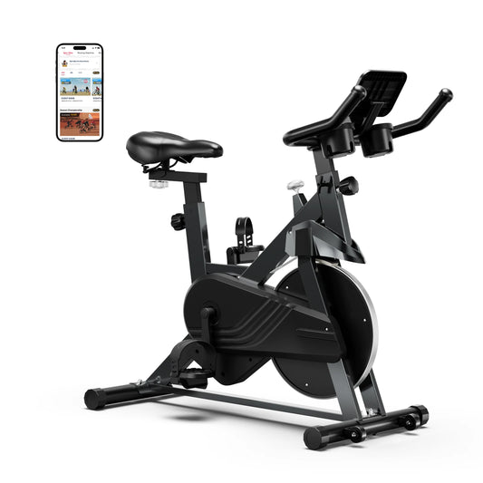 Magnetic Exercise Bike – Adjustable Resistance Ergometer with LCD Display, Quiet Belt Drive, and 100kg Capacity