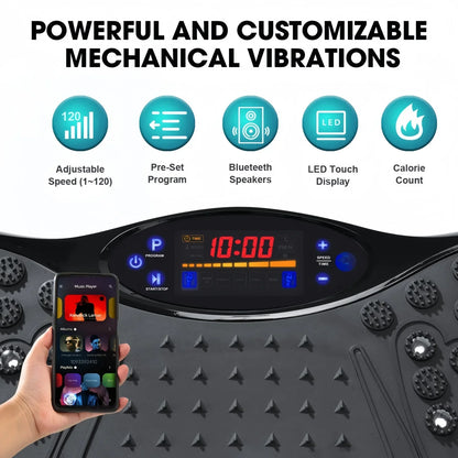 Vibration Plate Exercise Machine – Full Body Workout Platform for Weight Loss & Lymphatic Drainage, 400 lbs Capacity