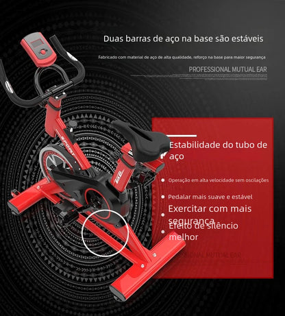 Professional Spinning Exercise Bike – Ergometric Indoor Fitness Bicycle with Adjustable Resistance & LCD Monitor (265 lbs Capacity)