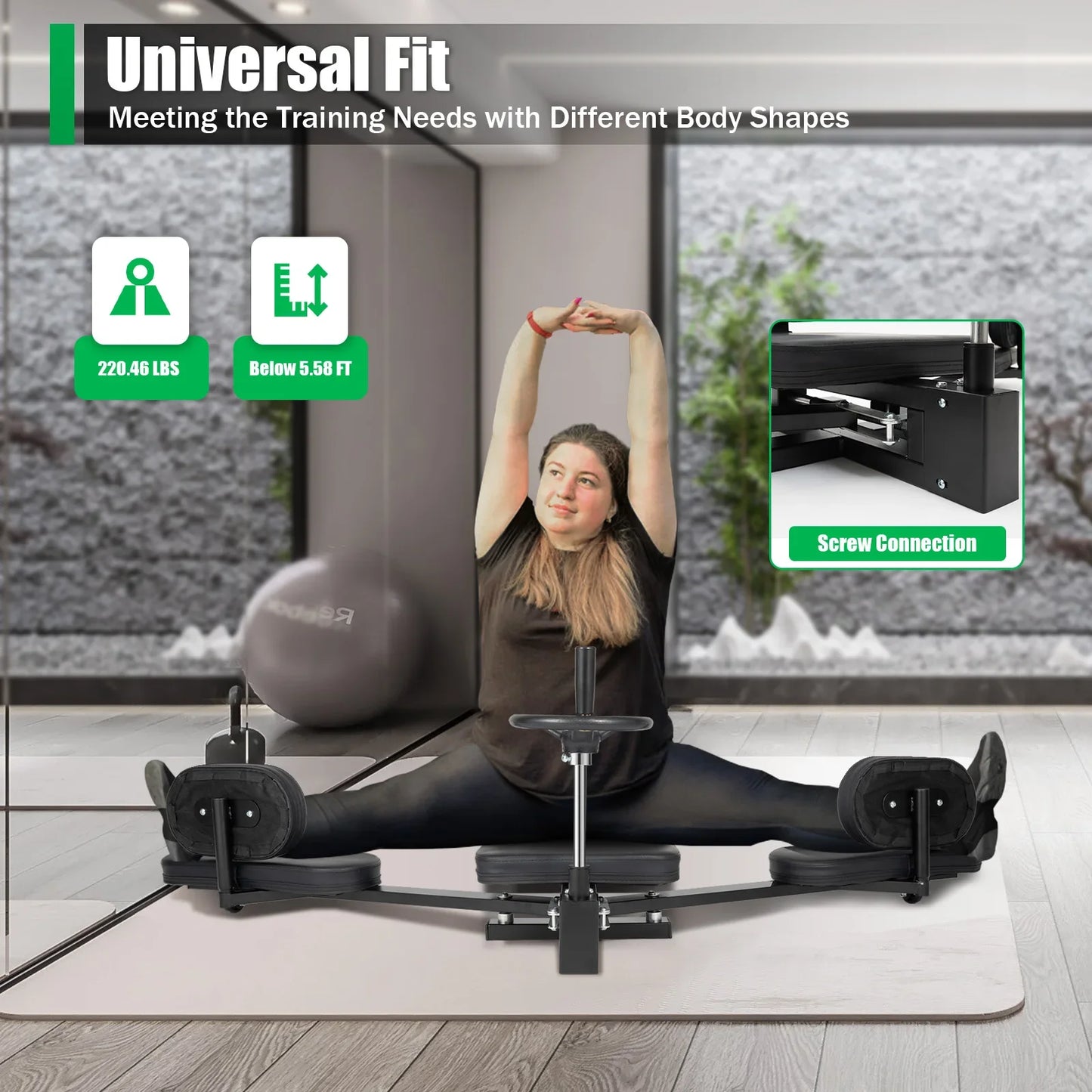 Leg Stretching Machine – 3-Bar Flexibility Trainer for Ballet, Yoga, and Home Fitness (1.6m Extended Length)
