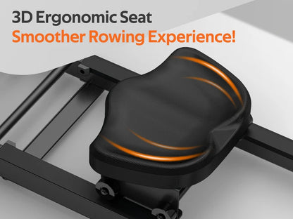 Water Rowing Machine for Home – Foldable Rower with Bluetooth Monitor, 6-Level Adjustable Resistance & Tablet Holder (160kg Capacity)