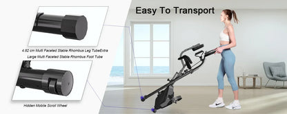 Foldable Exercise Bike – 8-Level Magnetic Resistance with Heart Rate Sensors, LCD Display, and Arm Resistance Bands