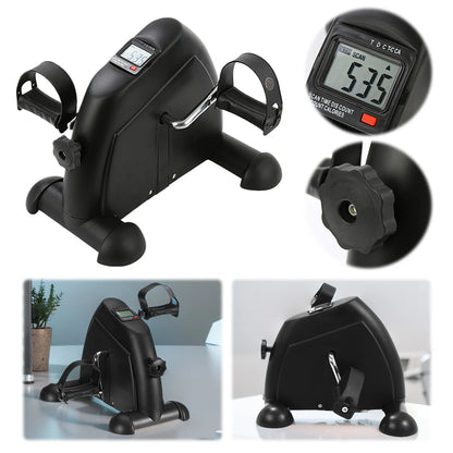 Mini Exercise Bike – Under Desk Pedal Exerciser for Arms & Legs, Adjustable Resistance, Foldable Compact Design