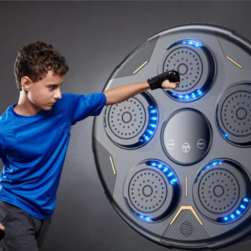 Boxing Reflex Trainer with LED Lights & Music – Interactive Reaction Training Machine for Kids & Adults