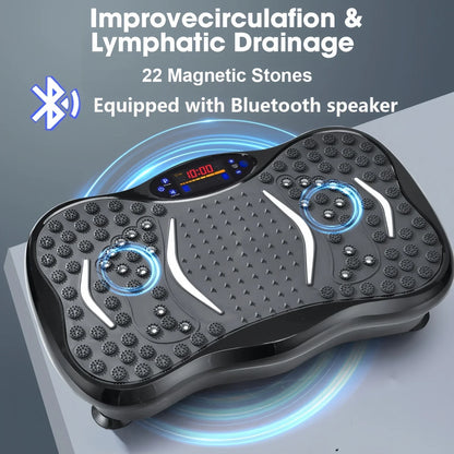 Vibration Plate Exercise Machine – Full Body Workout Platform for Weight Loss & Lymphatic Drainage, 400 lbs Capacity