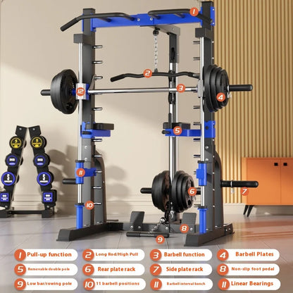 Smith Machine with Squat Rack – Multi-Functional Home Gym Power Station, 660 lbs Capacity
