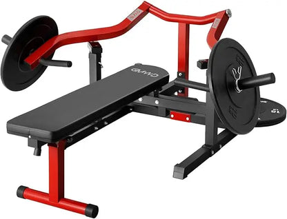 Chest Press Machine with Adjustable Bench – 450lb Capacity, Independent Arms, Space-Saving Design