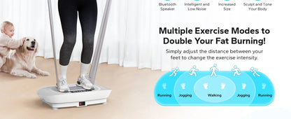 Whole Body Vibration Plate – Power Fitness Platform with Remote, 10 Speed Levels & Resistance Bands