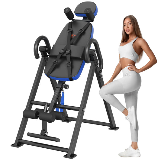 Inversion Table – Heavy-Duty Back Stretcher with Adjustable Height, Safety Straps, and Foldable Design