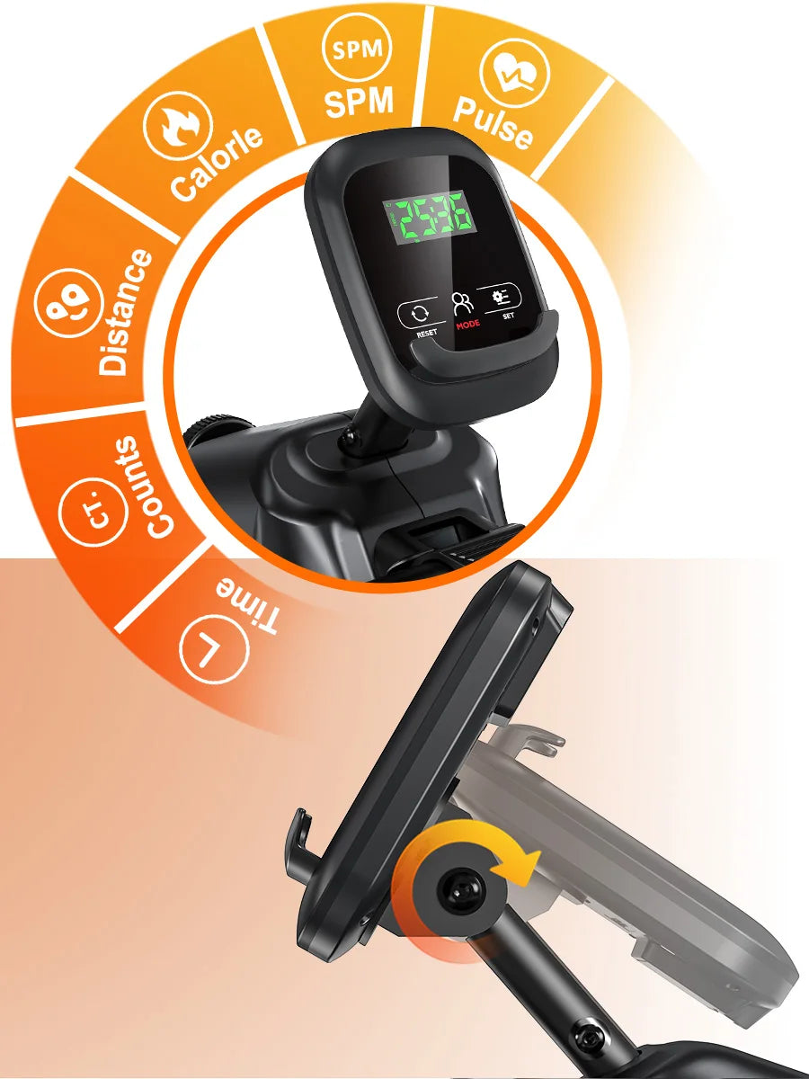 Magnetic Rowing Machine – Foldable RM3 Rower with 16 Resistance Levels, Bluetooth, and 150kg Capacity