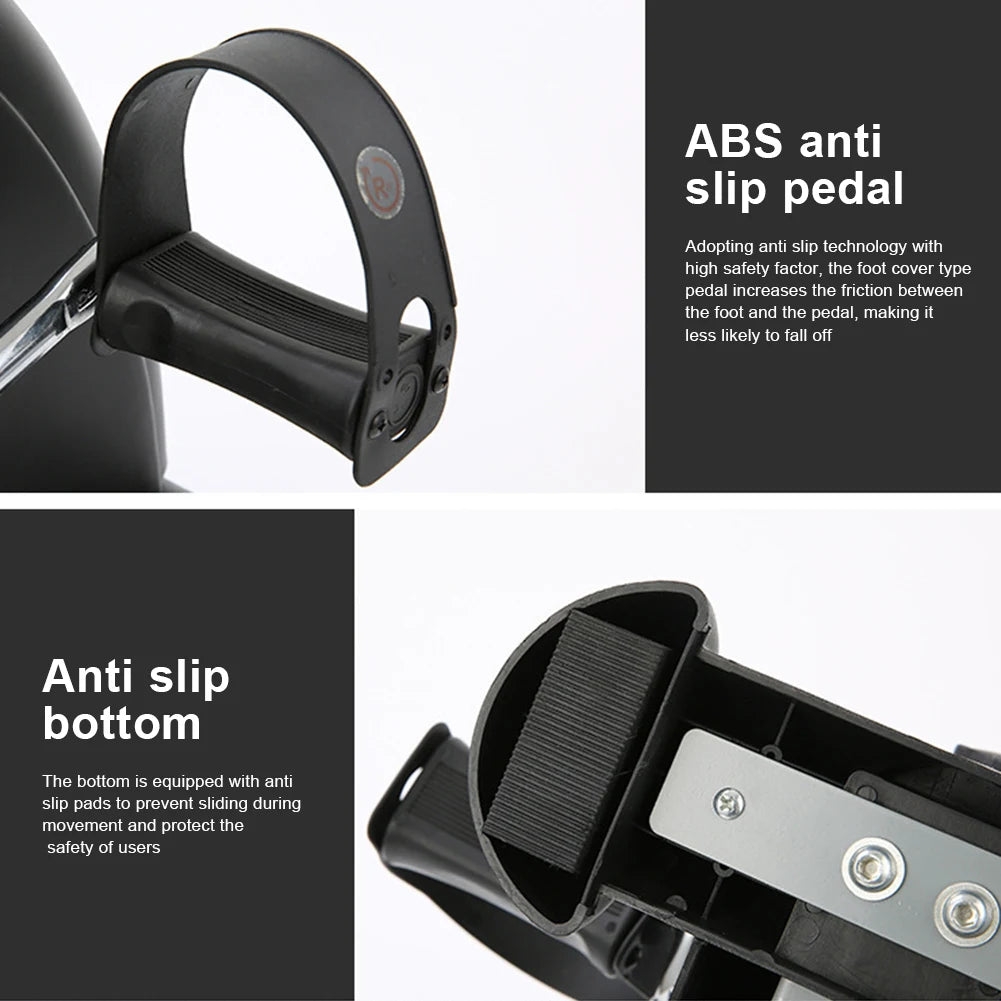Mini Exercise Bike – Under Desk Pedal Exerciser for Arms & Legs, Adjustable Resistance, Foldable Compact Design